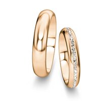 Wedding rings Delight/Heaven with pavé 0.175ct
