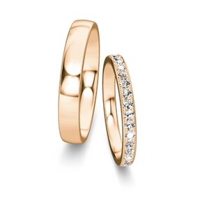 Wedding rings Modern/Romance with pavé 0.46ct
