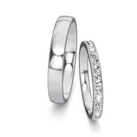 Wedding rings Modern/Romance with pavé 0.46ct