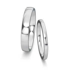 Wedding rings Modern/Romance in palladium
