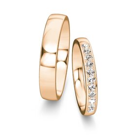 Wedding rings Modern/Romance with pavé 0.22ct