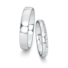 Wedding rings Modern/Romance with pavé 0.165ct