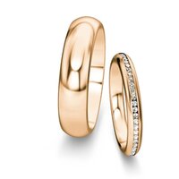 Wedding rings Delight/Heaven with pavé 0.17ct
