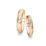 Wedding rings Delight/Heaven with pavé 0.175ct