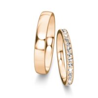Wedding rings Modern/Romance with pavé 0.46ct