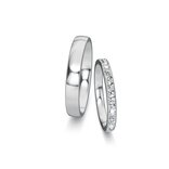 Wedding rings Modern/Romance with pavé 0.46ct