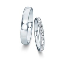 Wedding rings Modern/Romance with pavé 0.46ct