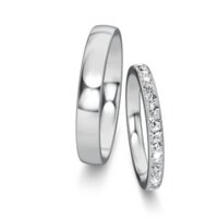 Wedding rings Modern/Romance with pavé 0.46ct