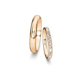 Wedding rings Delight/Heaven with pavé 0.46ct