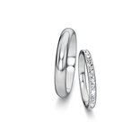 Wedding rings Delight/Heaven with pavé 0.46ct