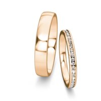 Wedding rings Modern/Romance with diamonds 0.3ct
