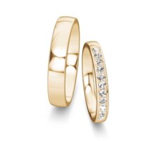 Wedding rings Modern/Romance with pavé 0.22ct