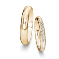 Wedding rings Delight/Heaven with pavé 0.24ct