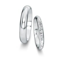 Wedding rings Delight/Heaven with pavé 0.24ct