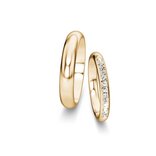 Wedding rings Delight/Heaven with pavé 0.24ct