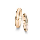 Wedding rings Delight/Heaven with pavé 0.24ct