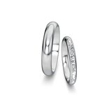 Wedding rings Delight/Heaven with pavé 0.24ct