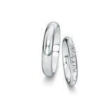 Wedding rings Delight/Heaven with pavé 0.24ct