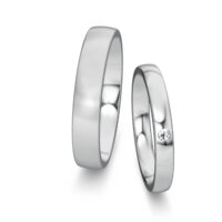 Wedding rings Modern/Romance with diamond 0.03ct