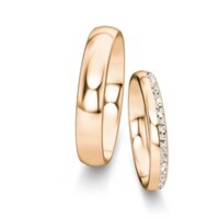 Wedding rings Classic/Eternal with pavé 0.16ct