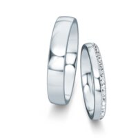 Wedding rings Modern/Romance with pavé 0.165ct