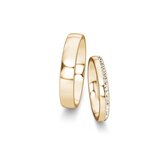 Wedding rings Modern/Romance with pavé 0.165ct
