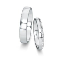 Wedding rings Modern/Romance with pavé 0.165ct