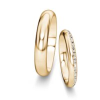 Wedding rings Delight/Heaven with pavé 0.17ct