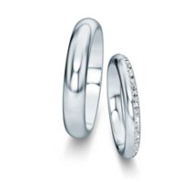 Wedding rings Delight/Heaven with pavé 0.17ct