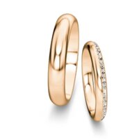 Wedding rings Delight/Heaven with pavé 0.17ct