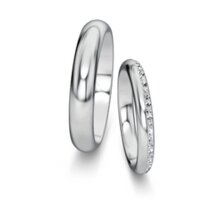 Wedding rings Delight/Heaven with pavé 0.17ct