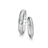 Wedding rings Delight/Heaven with pavé 0.17ct