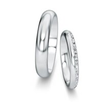 Wedding rings Delight/Heaven with pavé 0.17ct