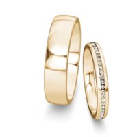 Wedding rings Modern/Romance with diamonds 0.13ct