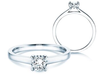 Engagement ring Modern in white gold