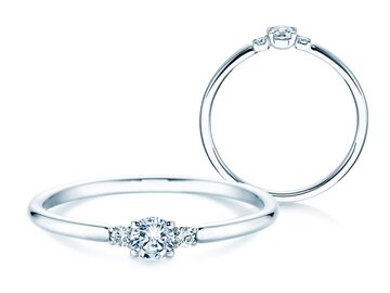 Engagement ring Vivid Petite Diamond in white gold