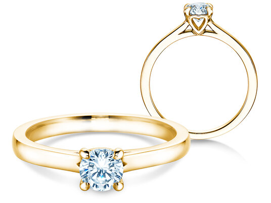 Engagement ring Romance in 9K white gold with diamond 0.50ct H/SI