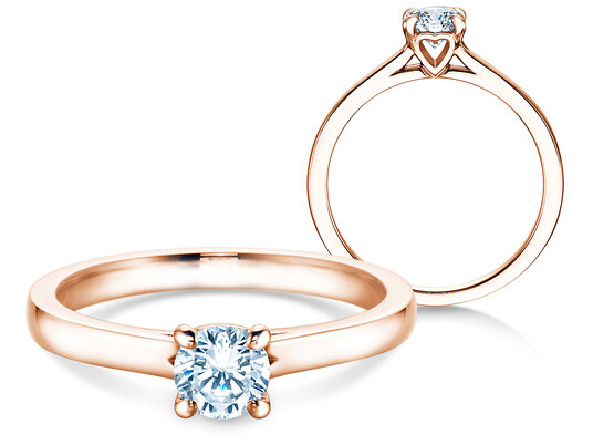 Engagement ring Romance in 9K white gold with diamond 0.50ct H/SI