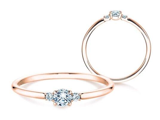 Engagement ring Vivid Petite Diamond in rose gold
