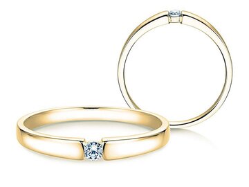 Engagement ring Infinity Petite in yellow gold