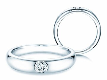 Engagement ring Promise in silver 925/- with diamond 0.05ct G/SI