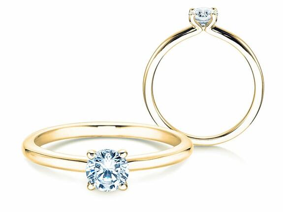 Engagement rings in yellow gold - perfect for classic jewellery  