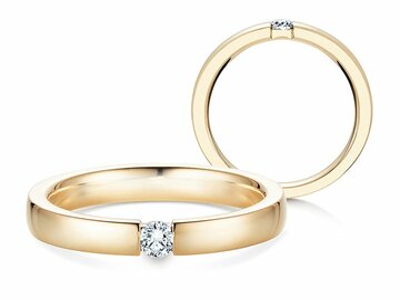 Engagement ring Infinity in yellow gold
