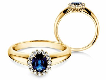 Engagement ring Windsor in yellow gold