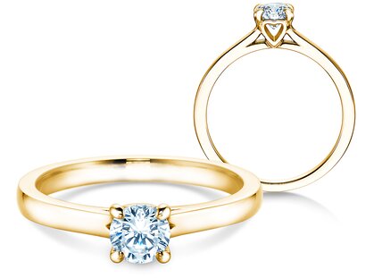 Engagement ring Romance in 14K yellow gold with diamond 0.50ct G/SI