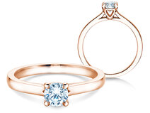 Engagement ring Romance in 14K rosé gold with diamond 0.50ct G/SI