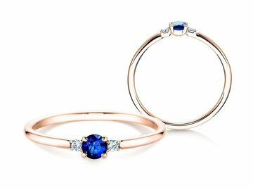 Engagement ring Glory Petite Saphir in rose gold