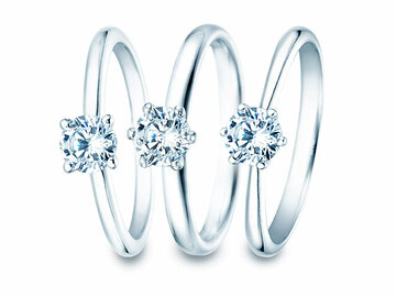 Solitaire rings - classic with one diamond
