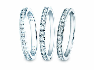 Eternity rings  – with diamond studded ring band