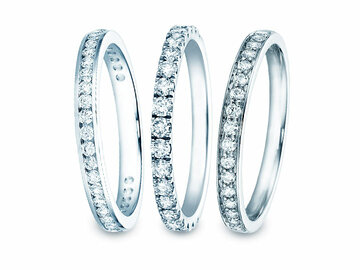 Eternity rings – with diamond studded ring band
